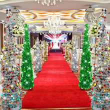 Load image into Gallery viewer, Collapsible Sequin Tinsel Christmas Tree 5 ft Reusable Artificial Holiday Decoration
