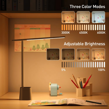Load image into Gallery viewer, Dimmable LED Desk Lamp with Eye Protection, Adjustable Brightness and Foldable Design
