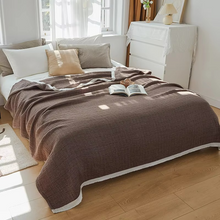 Load image into Gallery viewer, Muslin Cotton Blanket Multi-Layer Lightweight Bedspread
