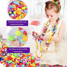Load image into Gallery viewer, Pop Beads Jewelry Making Kit for Kids, 100 Piece DIY Set for Necklaces, Bracelets, and Rings
