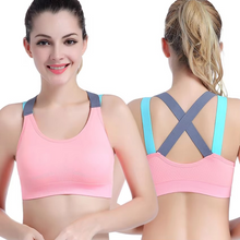 Load image into Gallery viewer, Lovely Push Up Cross-Strap Wireless Padded Sports Bra for Women
