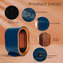 Load image into Gallery viewer, Mini Electric Ceramic Heater for Efficient Room Heating
