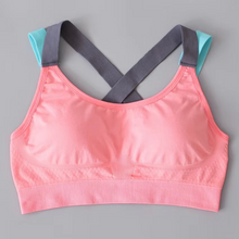 Load image into Gallery viewer, Lovely Push Up Cross-Strap Wireless Padded Sports Bra for Women
