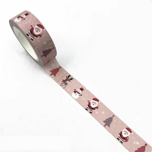 Load image into Gallery viewer, Christmas Washi Tape with Snowflake and Reindeer Designs for Holiday Crafts
