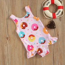 Load image into Gallery viewer, Breathable Infant One-piece Swimsuit for Girls, Cute Summer Sleeveless Swimwear
