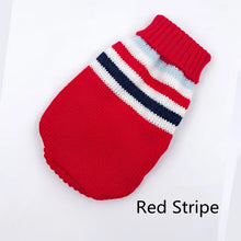 Load image into Gallery viewer, Large Dog Knit Sweater with Festive Holiday Pattern and Ribbed Neck Opening
