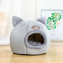 Load image into Gallery viewer, Cozy Cave Winter Cat &amp; Small Dog Bed
