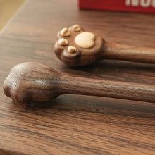 Load image into Gallery viewer, Cat Paw Back Scratcher Black Walnut Wood

