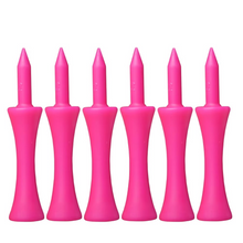 Load image into Gallery viewer, 50 Pack Colorful Plastic Golf Tees with Step Down Graduated Height Control
