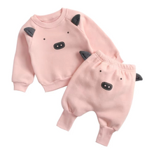 Load image into Gallery viewer, Cozy Winter Baby Outfit Set Cotton Long Sleeve Top and Pants

