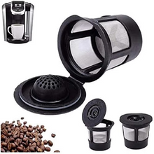 Load image into Gallery viewer, 3-Pack Reusable Stainless Steel Coffee Filter Pods with Spoon for 1.0 and 2.0 Brewers
