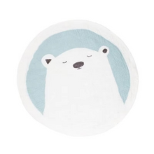 Load image into Gallery viewer, Round Fluffy Baby Play Mat Plush Animal Rug for Nursery or Living Room

