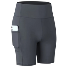 Load image into Gallery viewer, Women's High Waist Yoga Shorts with Pocket
