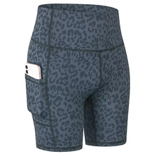 Load image into Gallery viewer, Women's High Waist Yoga Shorts with Pocket
