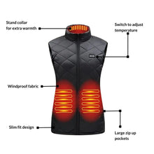 Load image into Gallery viewer, Women's Heated Gilet with Nine Heat Zones and Temperature Control, 10 Hour Runtime
