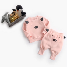 Load image into Gallery viewer, Cozy Winter Baby Outfit Set Cotton Long Sleeve Top and Pants
