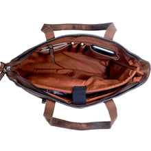 Load image into Gallery viewer, Buffalo Leather Tote Bag Vintage Brown
