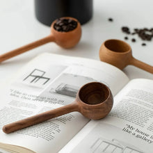 Load image into Gallery viewer, Black Walnut Hand Carved Coffee Scoop
