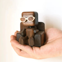 Load image into Gallery viewer, Wobbling Mini Figurine Car Ornament, Black Walnut Wood
