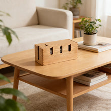 Load image into Gallery viewer, Black Walnut Power Strip Cable Organizer Box
