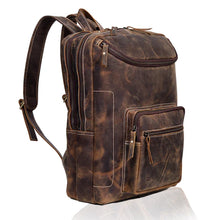 Load image into Gallery viewer, Vintage Leather Travel Backpack, Full Grain Buffalo Leather
