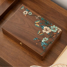 Load image into Gallery viewer, Jewelry Box Hand-Painted Solid Walnut Organizer
