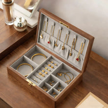 Load image into Gallery viewer, Jewelry Box Hand-Painted Solid Walnut Organizer
