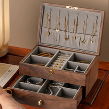 Load image into Gallery viewer, Solid Wood Jewelry Box Organizer with Dual Drawers
