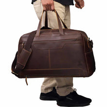 Load image into Gallery viewer, Leather Weekend Duffle Bag Full Grain Buffalo Leather
