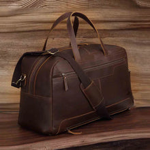 Load image into Gallery viewer, Leather Weekend Duffle Bag Full Grain Buffalo Leather
