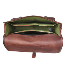 Load image into Gallery viewer, Potter Leather Messenger Laptop Bag, Handcrafted Canvas Lined
