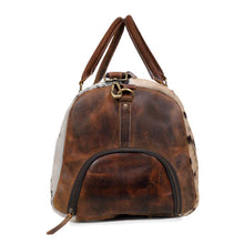 Load image into Gallery viewer, Cowhide Leather Duffel Bag, Unisex Full Grain Leather Travel Bag

