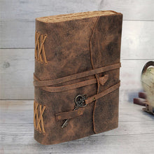 Load image into Gallery viewer, Vintage Leather Journal Notebook with Antique Deckle Edge Paper
