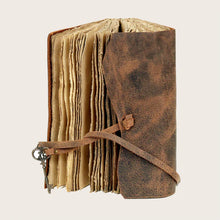 Load image into Gallery viewer, Vintage Leather Journal Notebook with Antique Deckle Edge Paper
