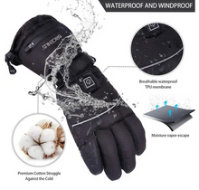 Load image into Gallery viewer, Electric Heated Gloves with Three Heat Levels and Rechargeable Power for Skiing, Fishing and Outdoor Work
