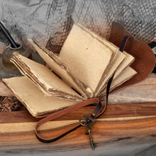 Load image into Gallery viewer, Vintage Leather Journal Notebook with Antique Deckle Edge Paper
