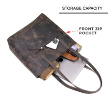 Load image into Gallery viewer, Romeo Leather Tote Bag Buffalo Hide Split Leather
