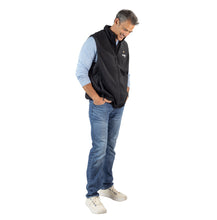 Load image into Gallery viewer, Mens Heated Knit Vest with Four Heating Zones and Rechargeable Battery for Cold Weather
