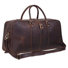 Load image into Gallery viewer, Leather Travel Duffel Bag Full Grain Buffalo Leather
