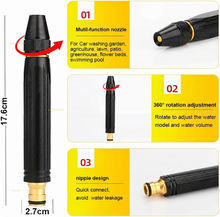 Load image into Gallery viewer, Garden Hose Spray Nozzle with Dual Jet and Fan Patterns, Stainless Steel
