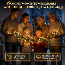 Load image into Gallery viewer, Fairy Light Garland with Ornament Accents in Five Styles, 4.9 Feet Long with Golden Lights for Indoor Decor
