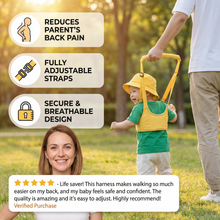 Load image into Gallery viewer, Adjustable Baby Walking Harness with Parent Hand Strap for First Steps Practice
