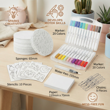 Load image into Gallery viewer, Sponge Painting Set with Multiple Shapes and Color Blending for Kids
