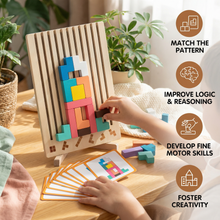 Load image into Gallery viewer, Wooden Shape Sorting Blocks for Early Learning
