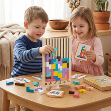 Load image into Gallery viewer, Wooden Shape Sorting Blocks for Early Learning
