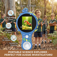 Load image into Gallery viewer, Kids Handheld Digital Microscope with Built in Screen and 500x Zoom in Dinosaur and Unicorn Styles
