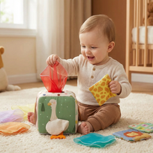 Load image into Gallery viewer, Montessori Baby Sensory Tissue Box with Soft Crinkle Tissues for Touch Play
