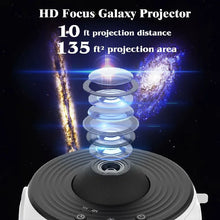 Load image into Gallery viewer, Galaxy Projector with 360 Degree Rotation and 12 Film Discs, Adjustable Focus
