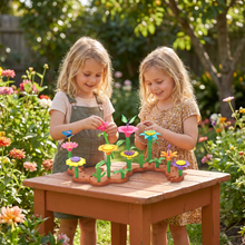 Load image into Gallery viewer, Flower Garden Pegging Game with Multiple Peg Shapes and Stable Base
