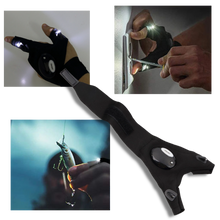 Load image into Gallery viewer, LED Finger Light Gloves with Hook and Loop Wrist Straps for Night Repairs
